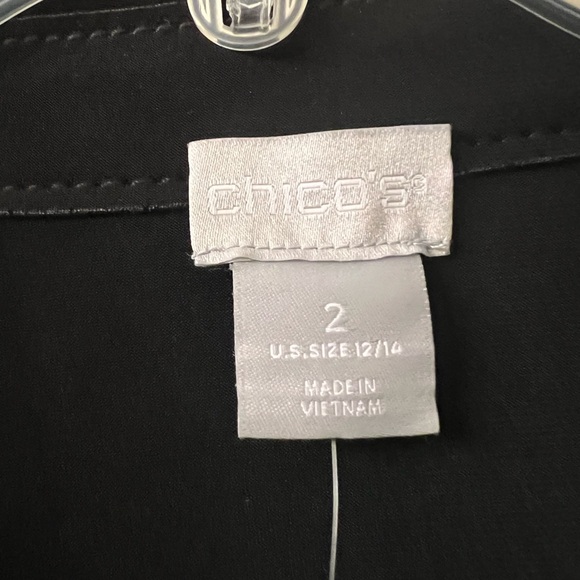 NWT Chico’s black moto jacket size 2 - Picture 5 of 12